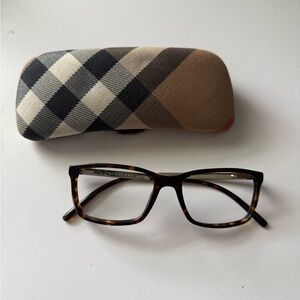 Burberry Tortoiseshell Optical Glasses with Signature Check Case